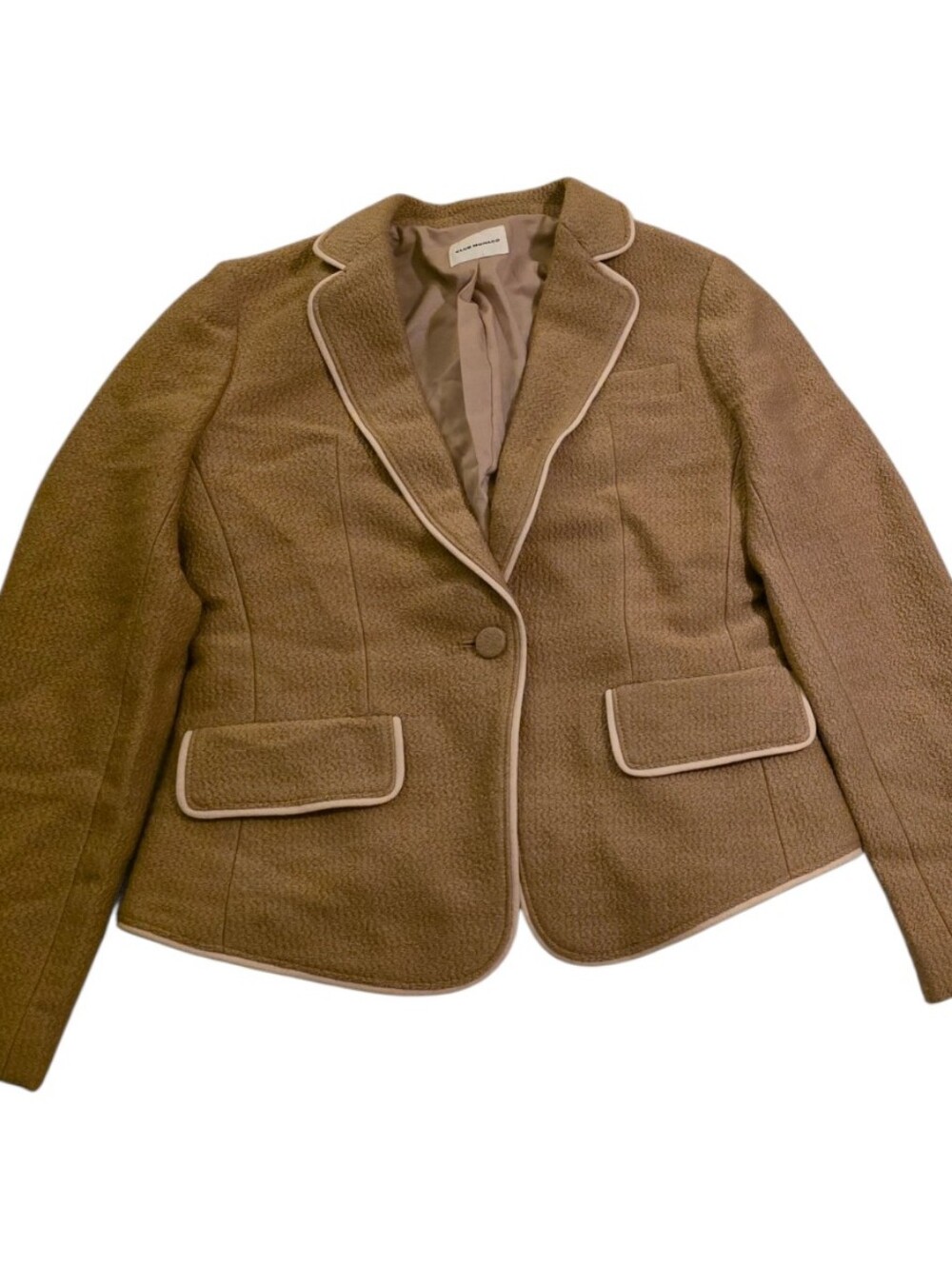 Club Monaco Neutral Wool Blend Blazer